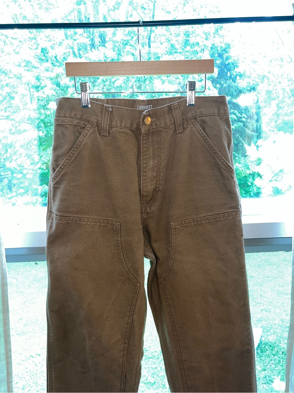 VTG Carhartt Work In Progress Double Knee Pants in Hamilton Brown - Picture 4 of 10